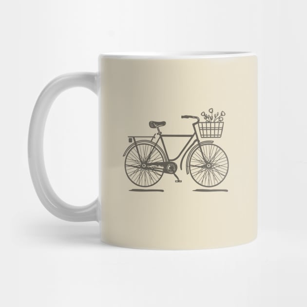 Line art of a classic bicycle by design/you/love